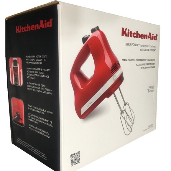 new in box EMPIRE RED KitchenAid Ultra Power 5-Speed Hand Mixer - Model KHM512ER
